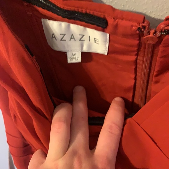 Azazie Rust Colored Bridesmaid Dress 6 - Picture 4 of 5